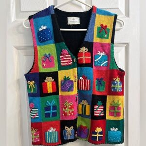 Susan Bristol Multicolor Patchwork Sweater Vest